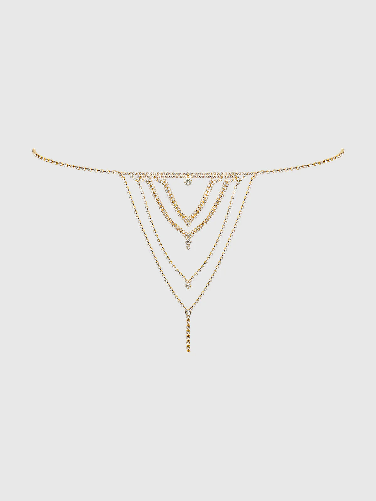 Rhinestone V-Front Panty - House of Desire