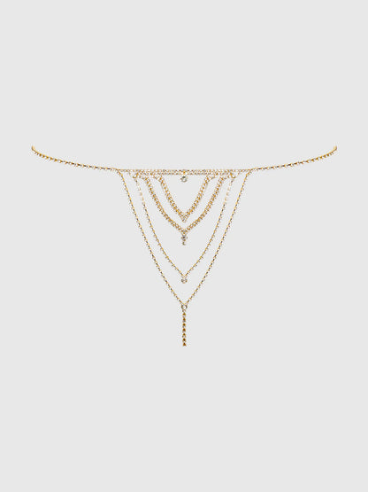 Rhinestone V-Front Panty - House of Desire