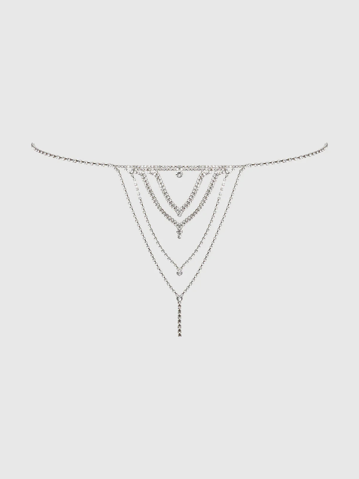 Rhinestone V-Front Panty - House of Desire