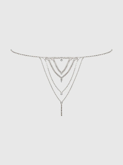 Rhinestone V-Front Panty - House of Desire