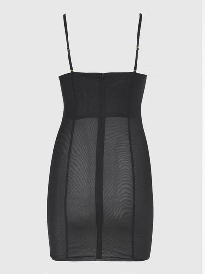 Yasmine Shine Mesh Chemise Set - House of Desire
