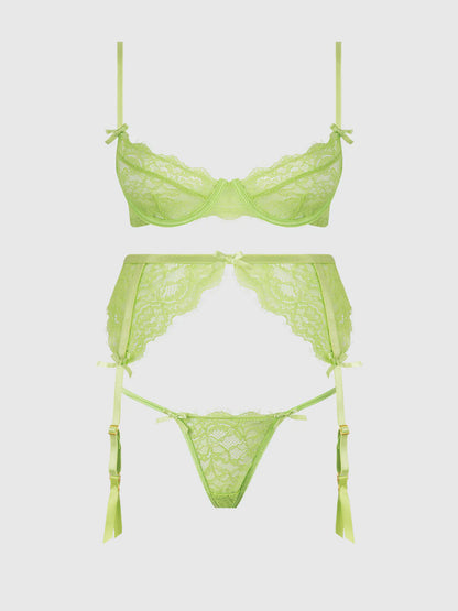 Shavon Lace Bra In Lime Green - House of Desire