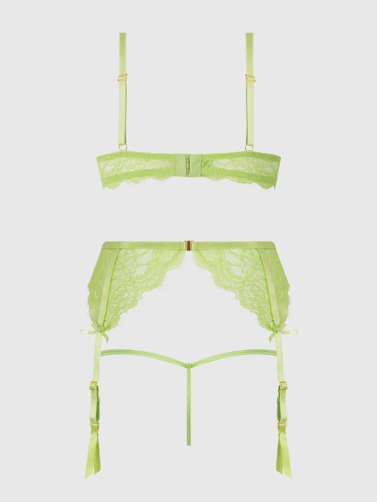 Shavon Lace Bra In Lime Green - House of Desire