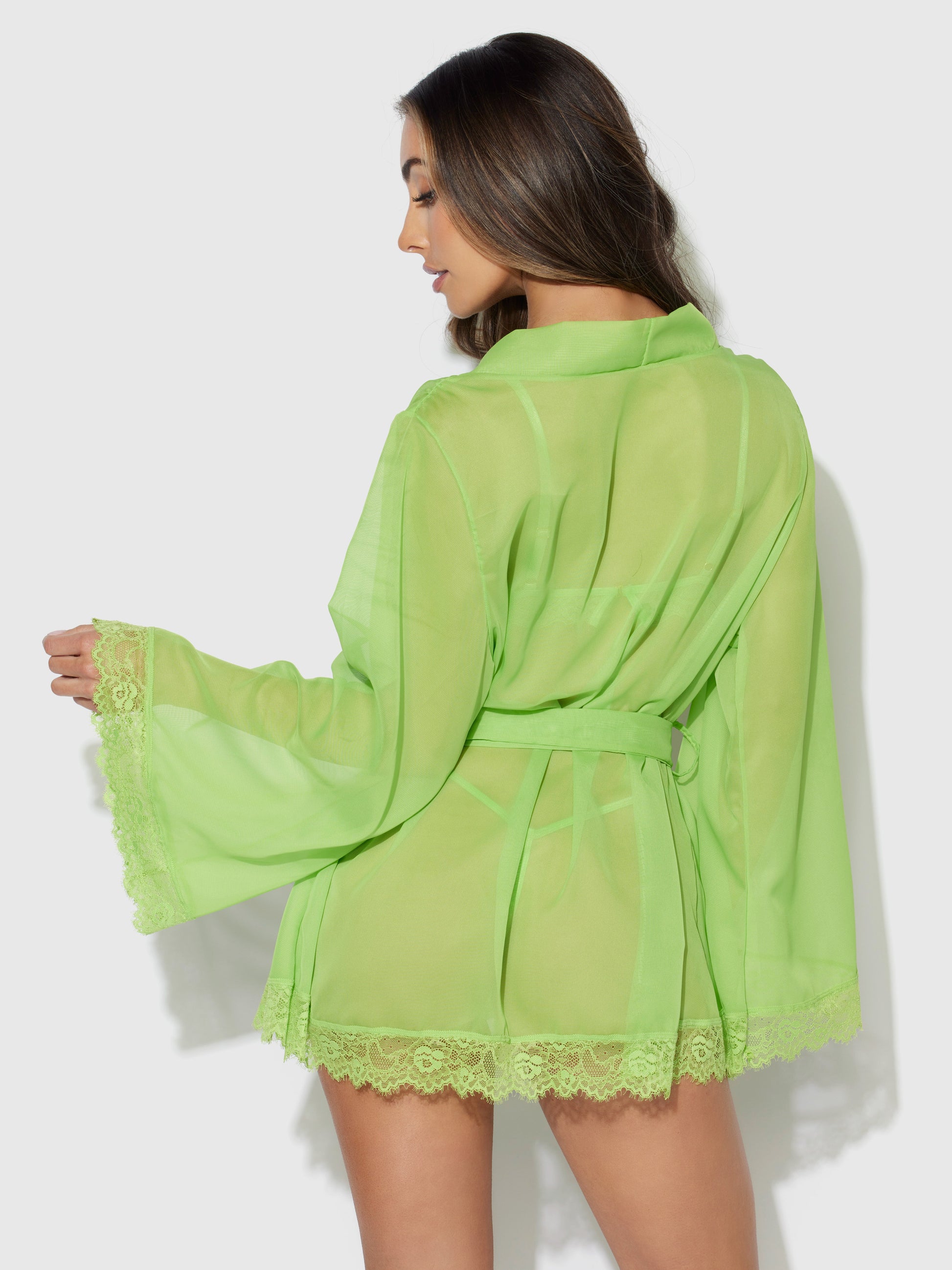 Shavon Robe In Lime Green - House of Desire - BraTopia