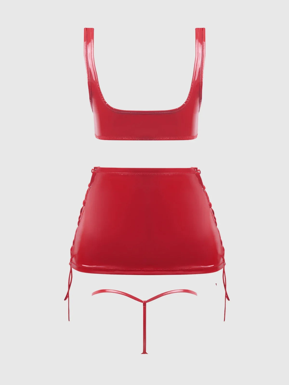 Trinity Patent Lingerie Set - House of Desire