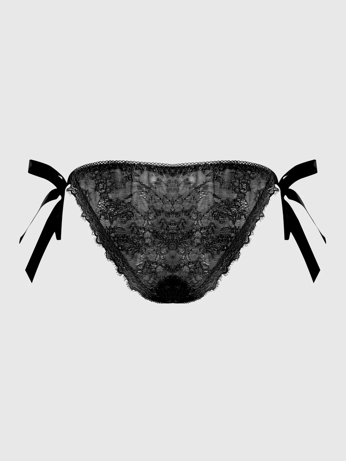 Victoria Lace Drop Off Tie Side Bikini In Black - House of Desire