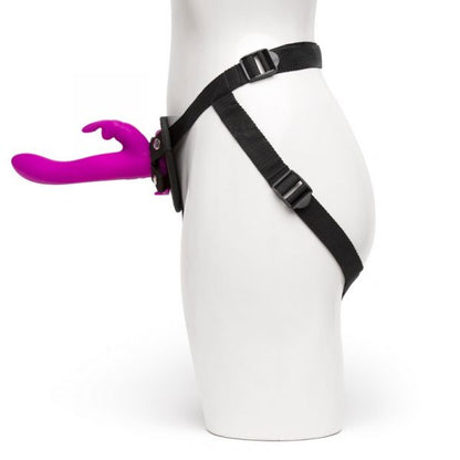 Vibrating Strap On Harness Set In Purple - Happy Rabbit - BraTopia