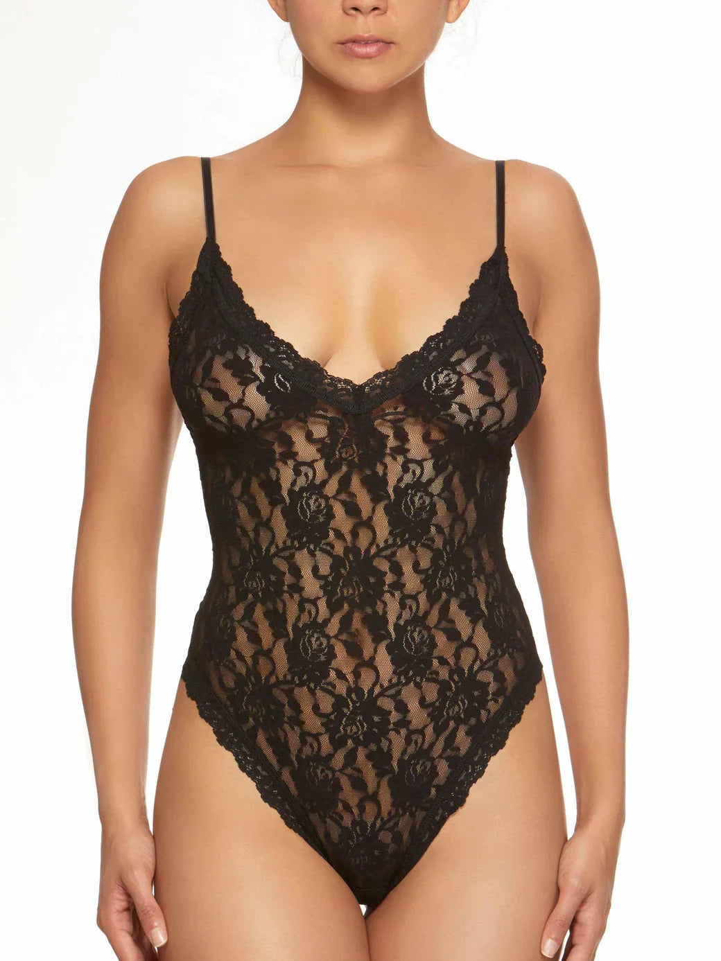 Thong Back Bodysuit In Black - Hanky Panky