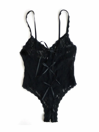 Signature Lace Crotchless Teddy - Hanky Panky