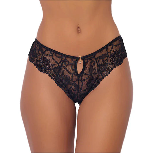Gigi Stretch Lace Keyhole Tanga - House of Desire