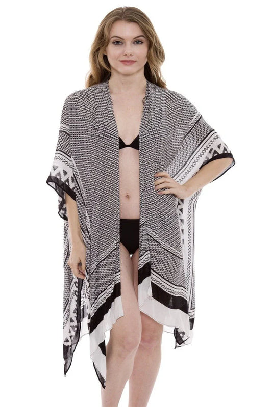 Sexy Ladies Printed Cover up In Black - Lovely Lies