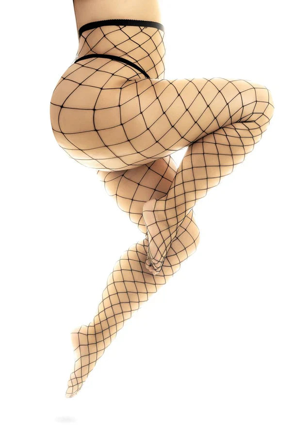 Fence Net Pantyhose In Black - Mapale