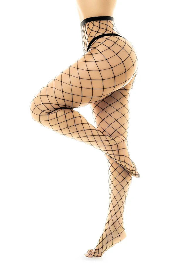 Fence Net Pantyhose In Black - Mapale
