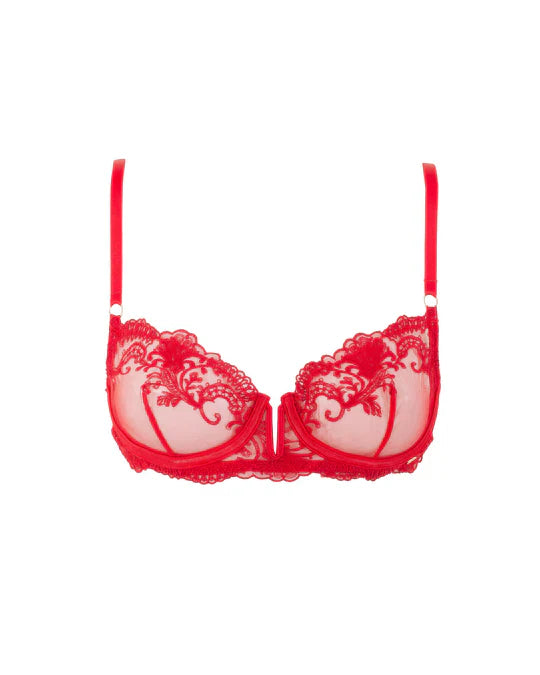 Marseille Wired Bra In Tomato Red - Bluebella