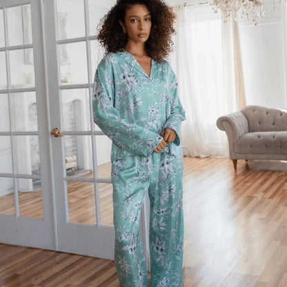 Georgia PJ Pant Set in Rainforest - Midnight Bakery