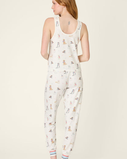 Red White & Woof PJ Set in Ivory - PJ Salvage