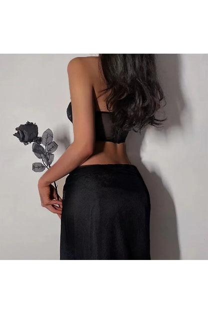 Lace Corset In Black - Lovely Lies - BraTopia