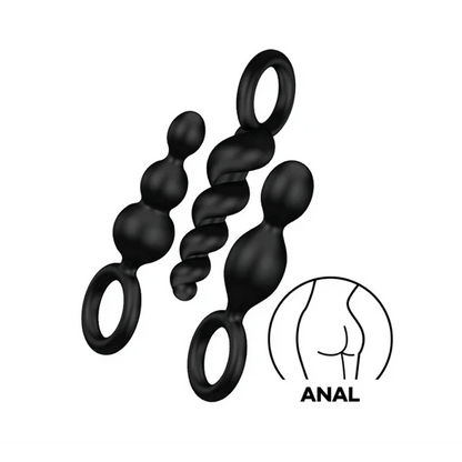 Booty Call 3pc Set In Black - Satisfyer