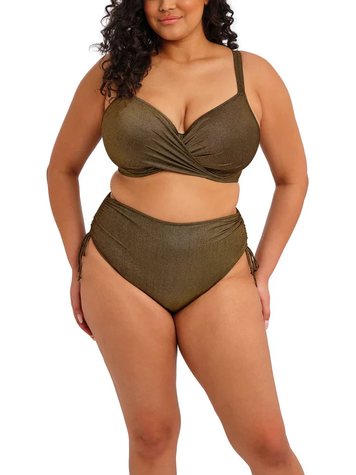 Sunset Shimmer Plunge Bikini Top In Gold Rush - Elomi