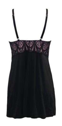 New Romance High Apex Chemise In Black & Rose - Pour Moi - BraTopia