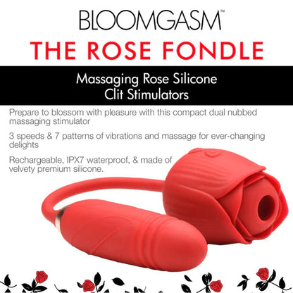 Romping Rose 10X Suction Rose & Thrusting In Red - Bloomgasm