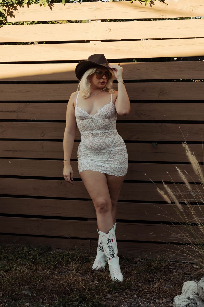 The Lace Mini Slip in White - Kilo Brava
