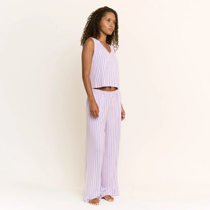 Sundown Sanctuary V Tank Pant Set - Honeydew Intimates