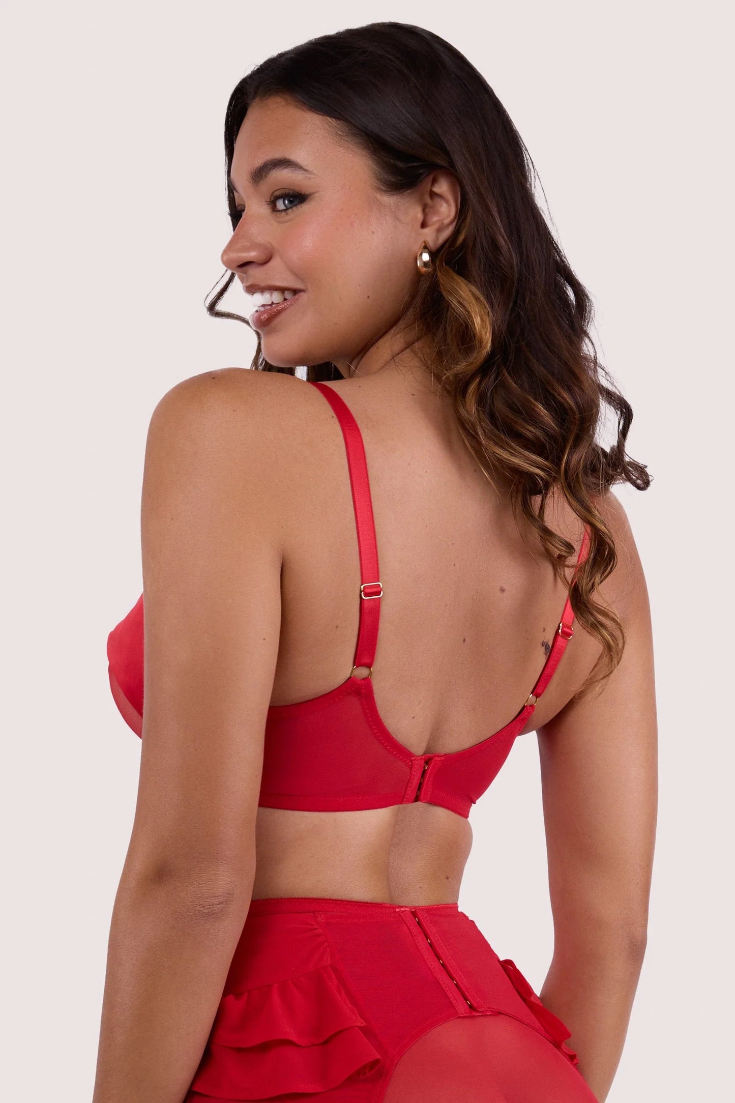Annette Satin Bow Cup Bra In Red - Playful Promises - BraTopia