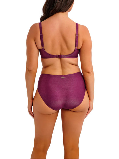 Paros Coast Gathered Full Cup Bikini Top in Berry Shimmer - Fantasie