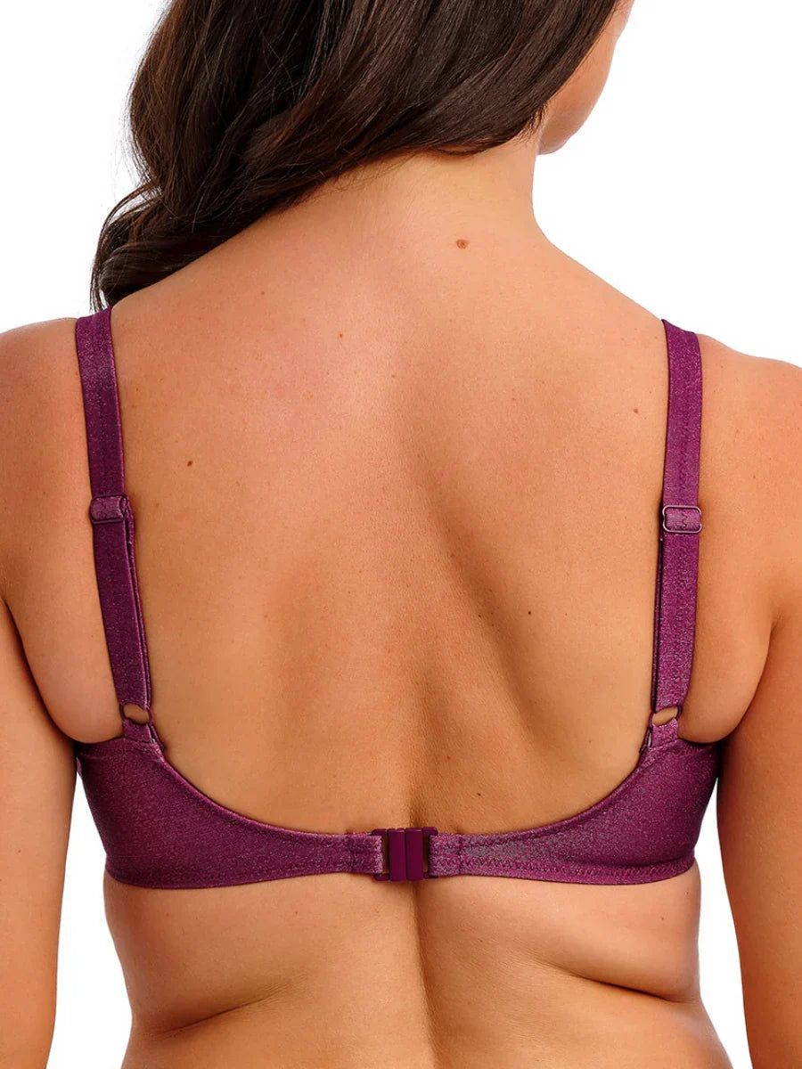 Paros Coast Gathered Full Cup Bikini Top in Berry Shimmer - Fantasie