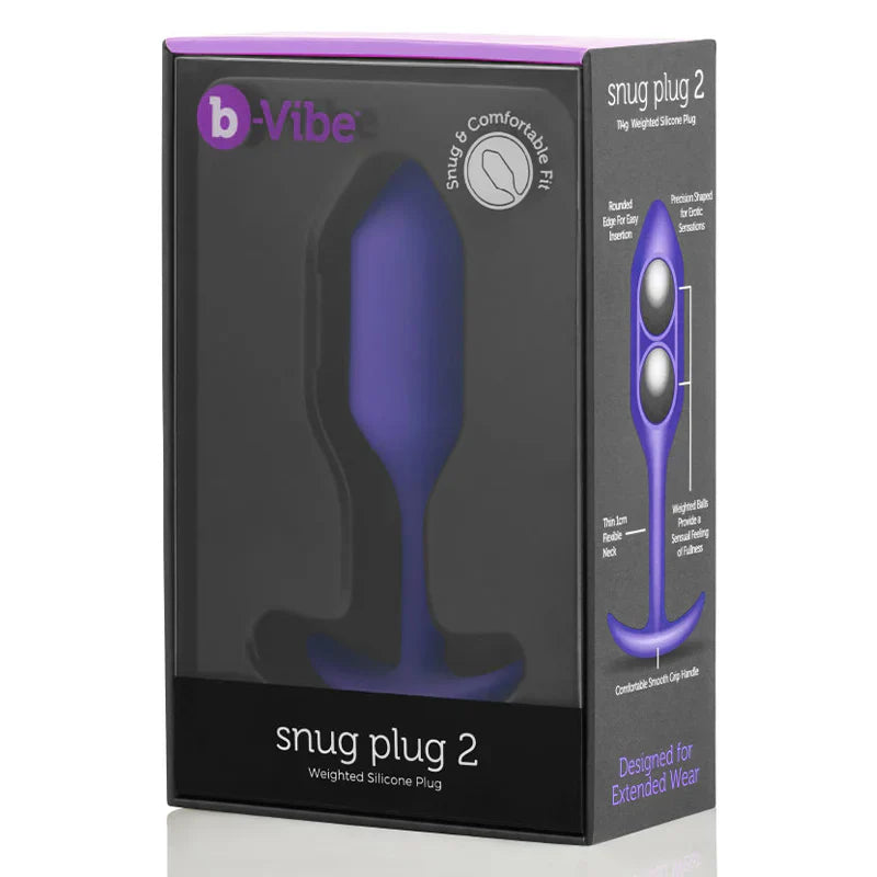 b-Vibe Snug Plug 2 weighted butt plug for prostate stimulation — French Postcard Canada