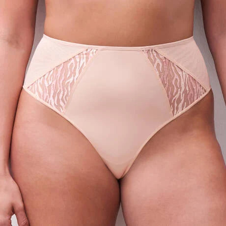 Electra High Waist Thong In Nude Camaieu - Chantelle