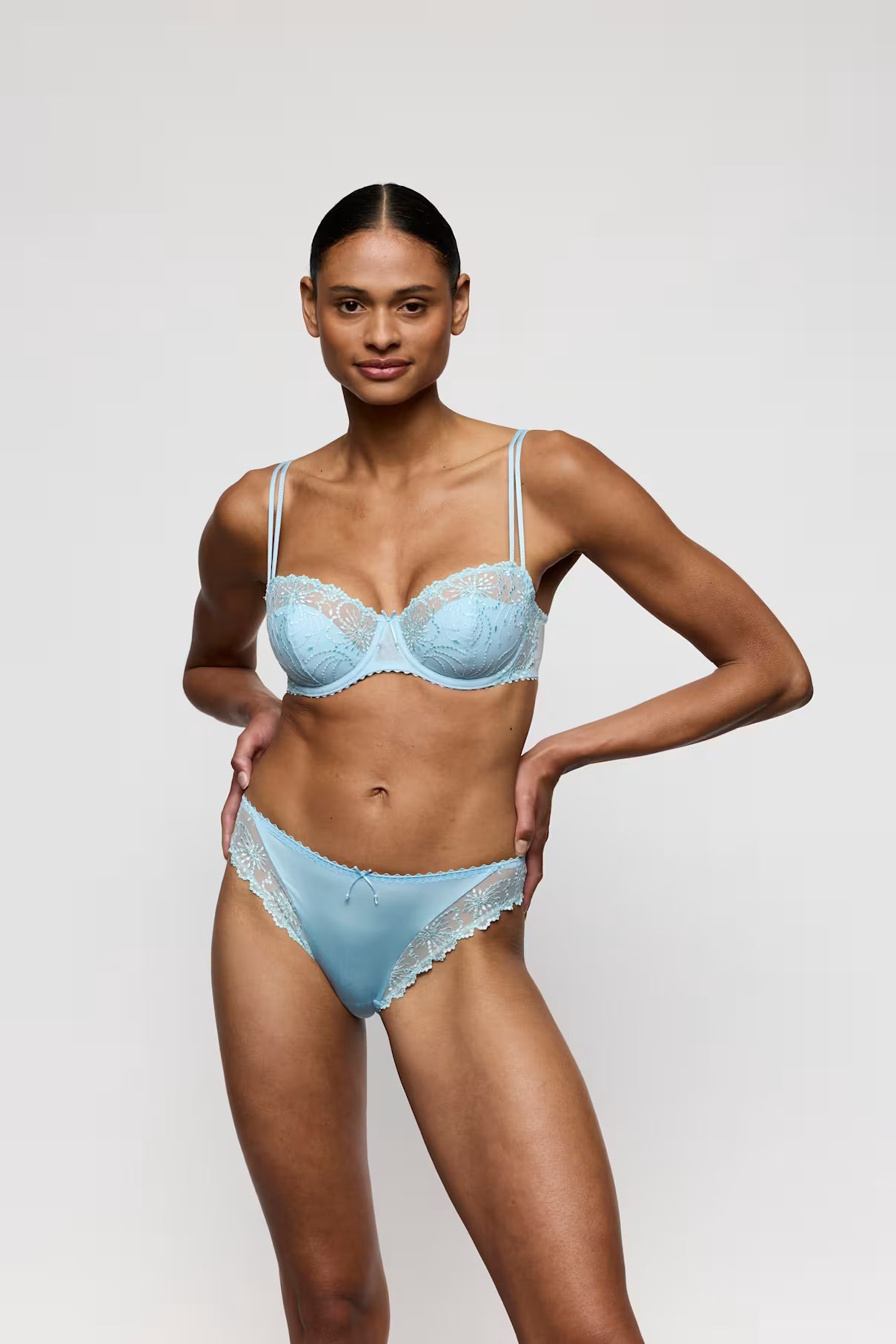 Jane Padded Balcony Bra in Milky Blue - Marie Jo