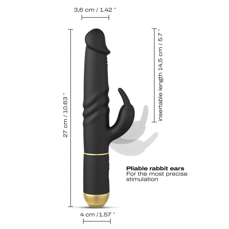 Furious Rabbit 2.0 In Black & Gold - DORCEL