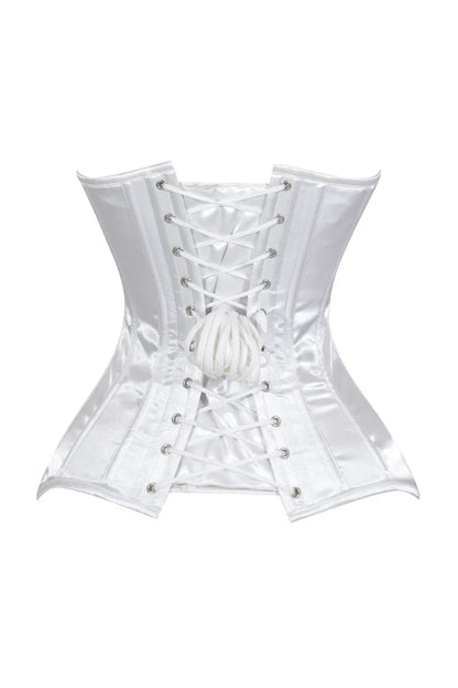 Lavish Satin Front Zipper Overbust Corset - Daisy Corsets