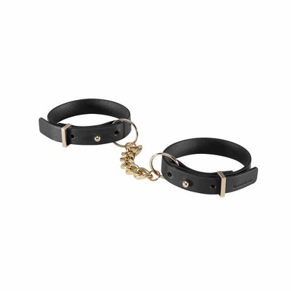 Maze Thin Handcuffs In Black - Bijoux Indiscrets