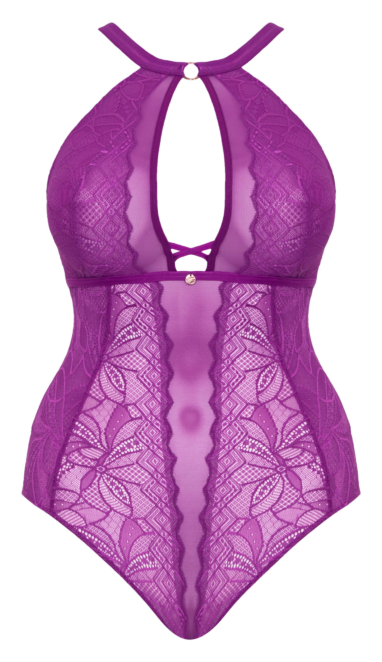 Scantilly Opulence Stretch Lace Body In Mystic Purple - Curvy Kate