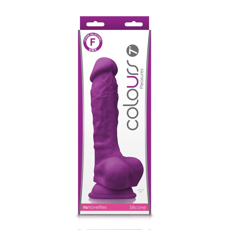 Pleasures 7" Dildo In Purple- Colours - BraTopia