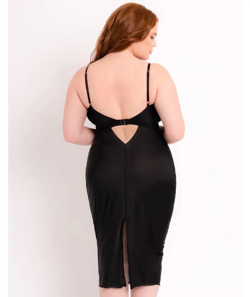 After Hours Slip Dress Black - Curvy Kate Limited - BraTopia