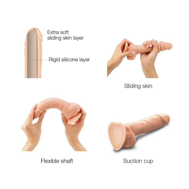 Sliding Skin Realistic Dildo In Vanilla - Love to Love