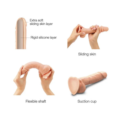 Sliding Skin Realistic Dildo In Vanilla - Love to Love