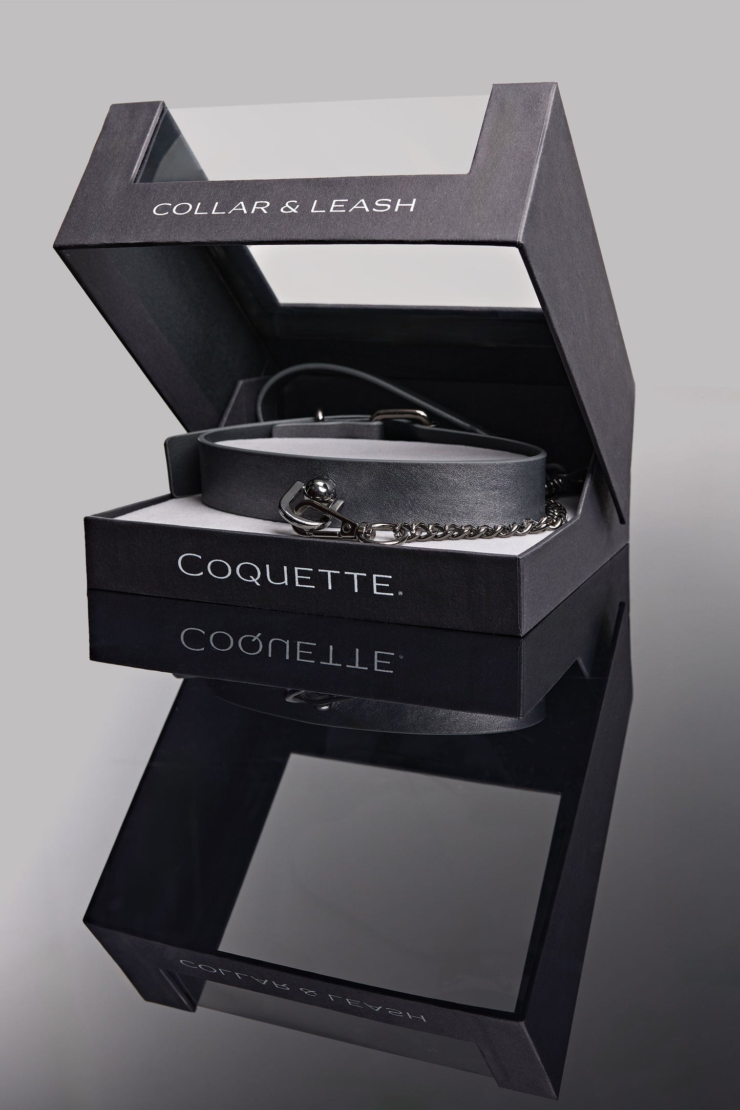 Collar & Leash Set In Grey - Coquette