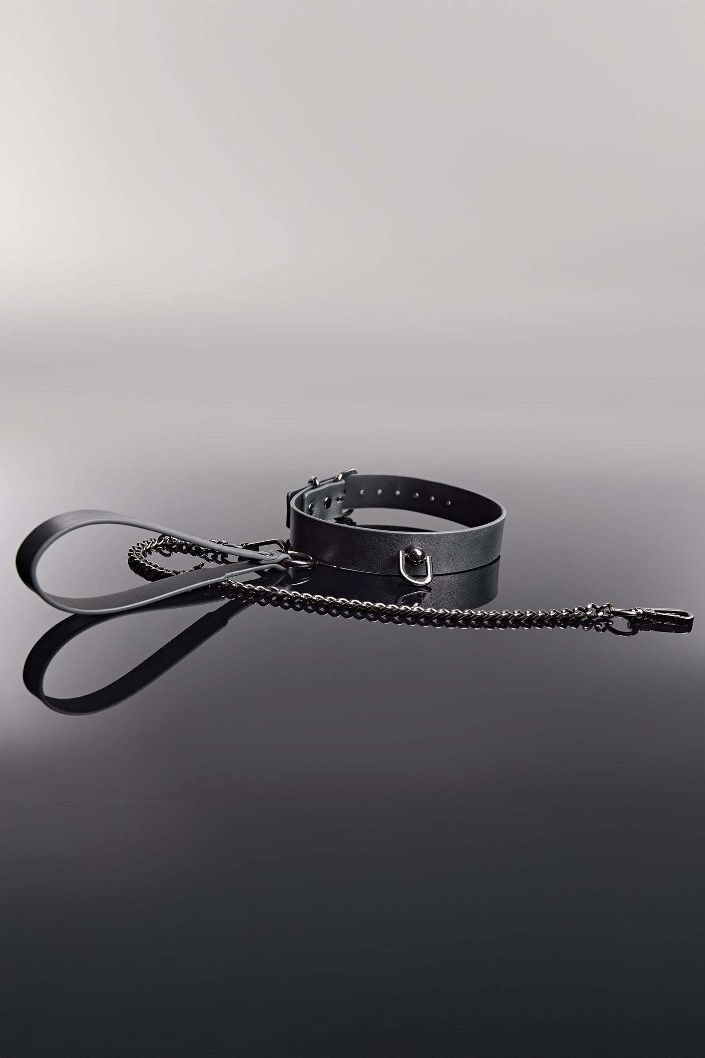 Collar & Leash Set In Grey - Coquette
