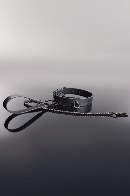 Collar & Leash Set In Grey - Coquette
