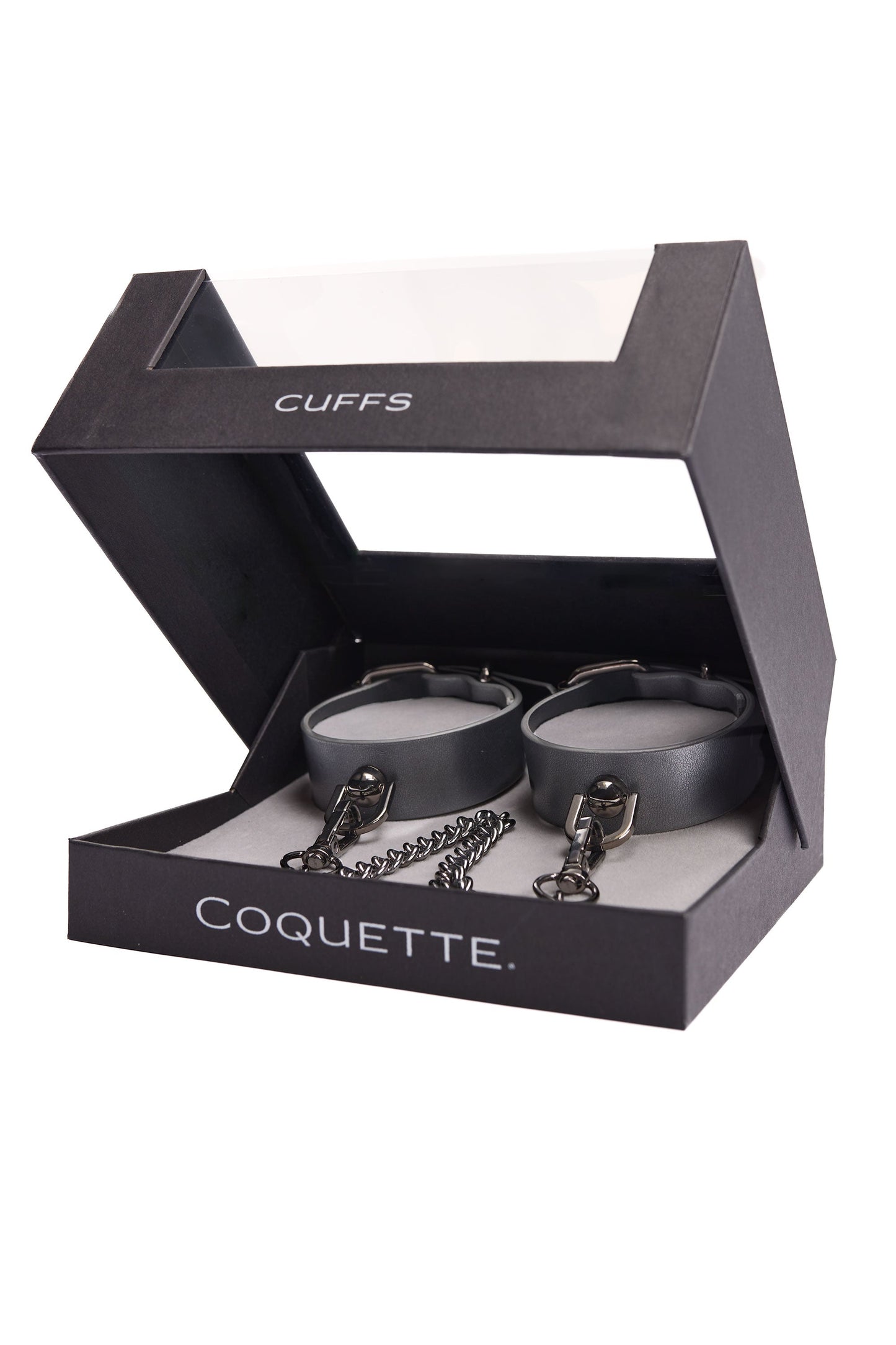 Chain-Link Cuffs In Grey - Coquette