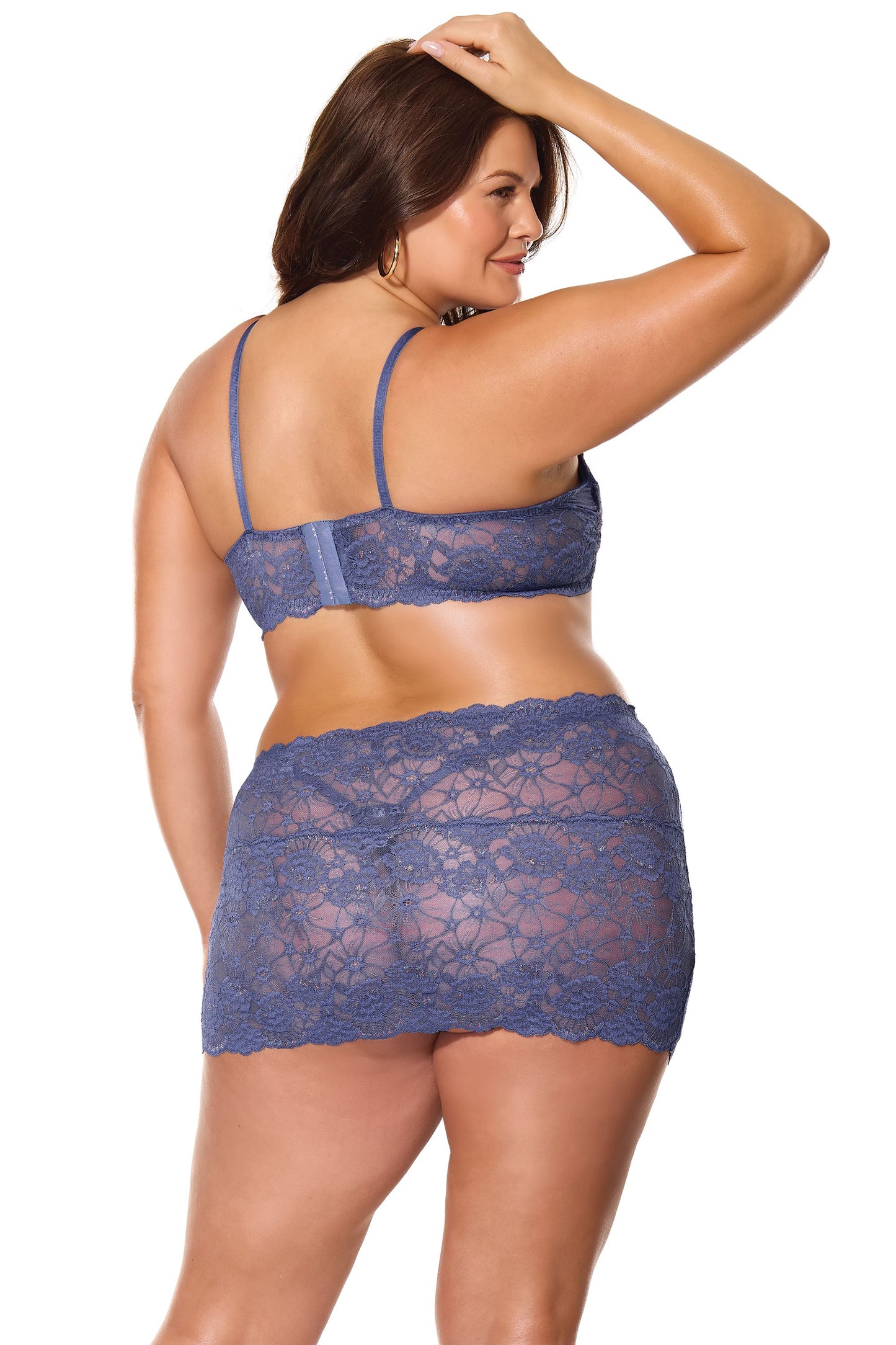 Twilight Fever Bra & Skirt in Navy - Coquette