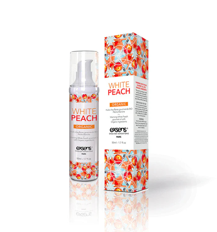 White Peach Warming Massage Oil with Stones - Bio