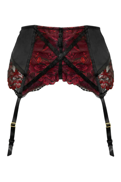After Hours Suspender In Red & Black - Pour Moi